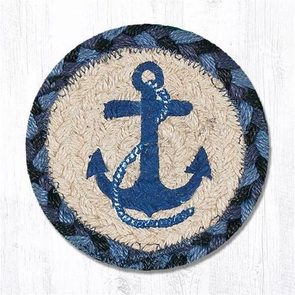 Capitol Importing Co 5 x 5 in. Navy Anchor Printed Round Coaster 31-IC443NA